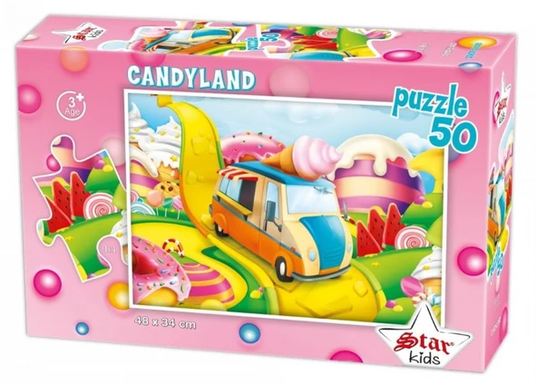 Star Puzzle 50 Parça Şeker Diyarı Çocuk Puzzle ürün görseli 1