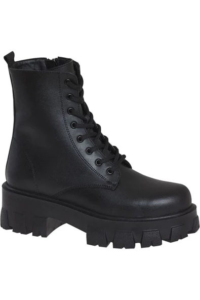 Catwalk Bağcıklı Bot Siyah Kadın ürün görseli 1