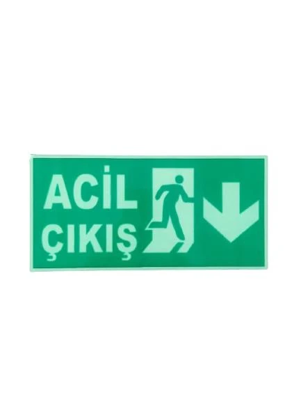 Acil Çıkış Levhası Kapı Üstü Levhası - Fotolümenli - Resim 2