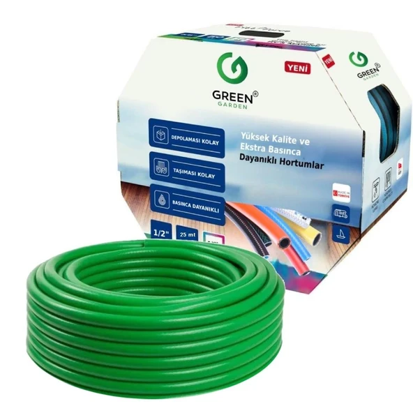 Greengarden Efes 361225 Bahçe Hortumu 1/2-25 mt ürün görseli 1