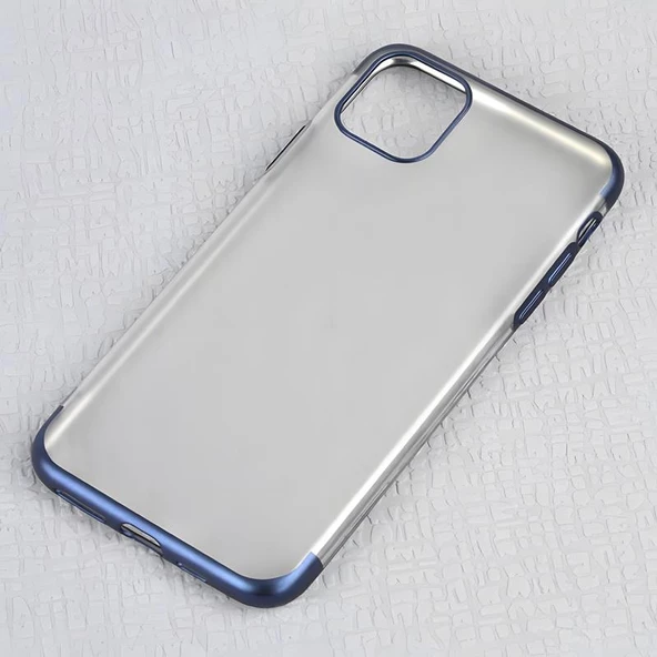 iPhone 11 Pro Max Kılıf Mat Dört Köşeli Lazer Silikon Kılıf ürün görseli 1