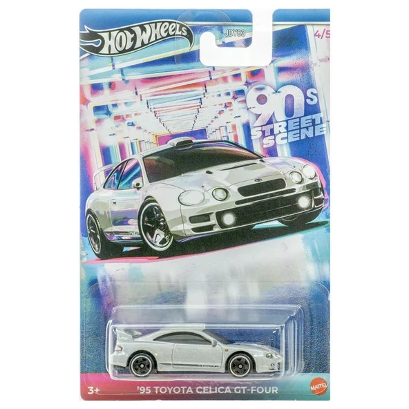 Hot Wheels 90 Lar Sokak Sahnesi Temalı Arabalar 95 TOYOTA CELICA GT-FOUR JCB60 ürün görseli 1