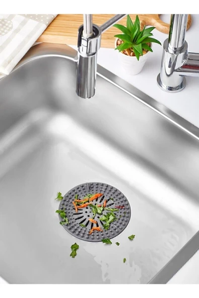 Yuvarlak Silikon Lavabo Ve Küvet Süzgeci, Lavabo Tıkacı ürün görseli 1