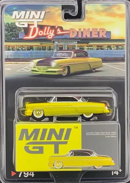 Mini GT Lincoln Capri Hot Rod 1954 Lime Yellow 794 ürün görseli 1