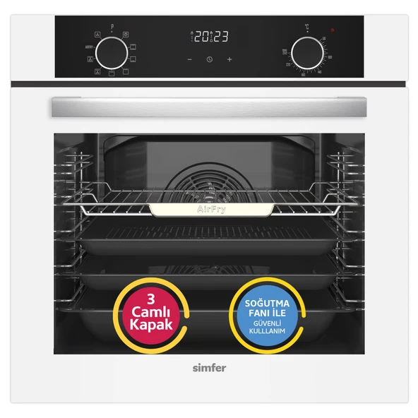 Simfer 8216 Airfry Plus, Siyah Cam Dijital,10 Fonk ürün görseli 1
