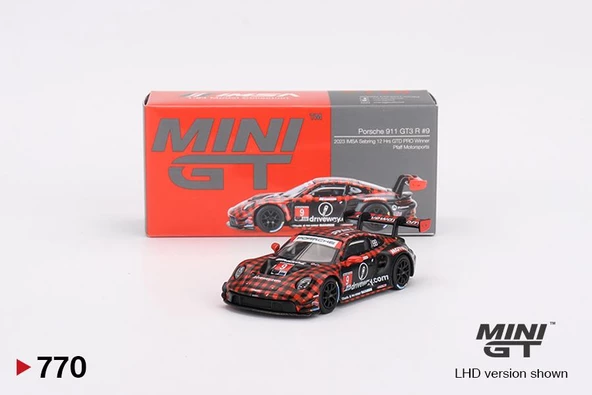 Mini GT Porsche 911 GT3 R #9 GTD PRO Pfaff Motorsports IMSA 2023 Sebring 12 Hrs. Winner 770 ürün görseli 1
