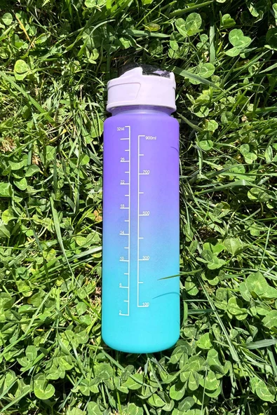 Motivasyonel Su Matarası Su Şişesi Suluk 900 ml Tritan Spor Salonu Su Şişesi Bpa Içermez Suluk ürün görseli 1