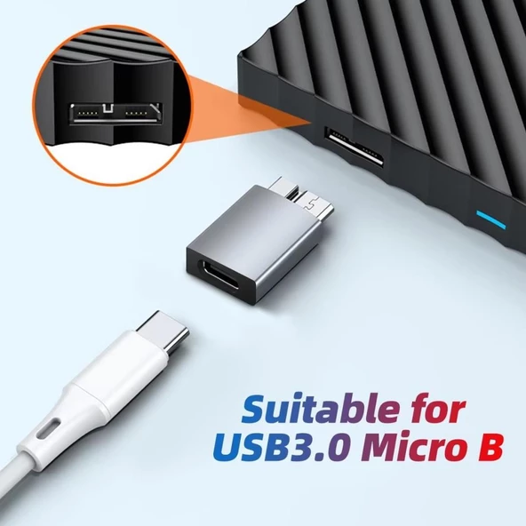 4570 Usb Type C To Micro B Usb Çevirici Dönüştürücü Adaptör - Resim 5