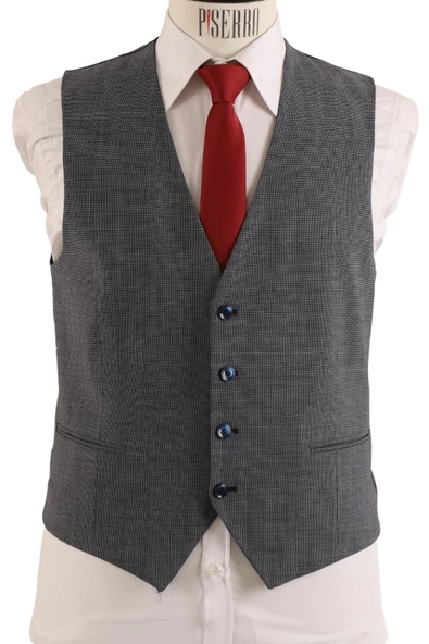 Yelekli Takım Elbise Slim Fit - Resim 7