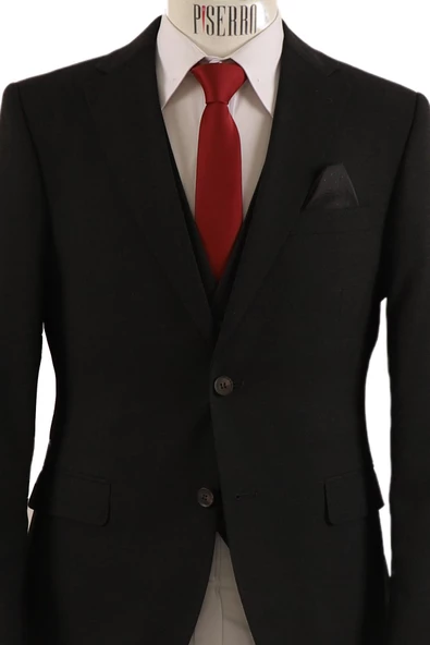Yelekli Takım Elbise Slim Fit - Resim 4