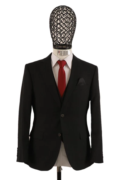 Yelekli Takım Elbise Slim Fit - Resim 3
