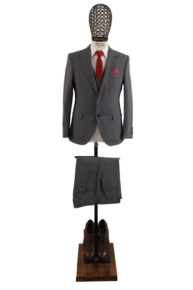Yelekli Takım Elbise Slim Fit - Resim 2