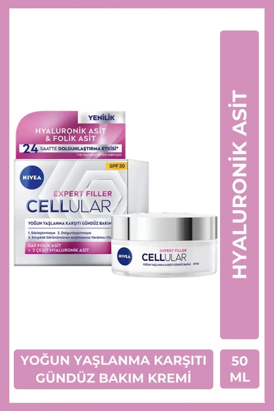 Nivea Hyaluron Cellular Filler Gündüz Kremi Sıkılaştırıcı SPF30-50 ml ürün görseli 1