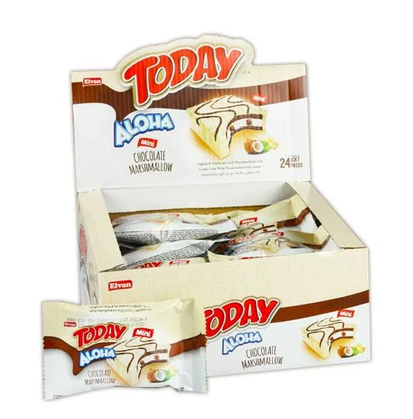 Aloha Mini Beyaz Çikolatalı Marshmallowlu 20 Gr. 24 Adet (1 Kutu) ürün görseli 1