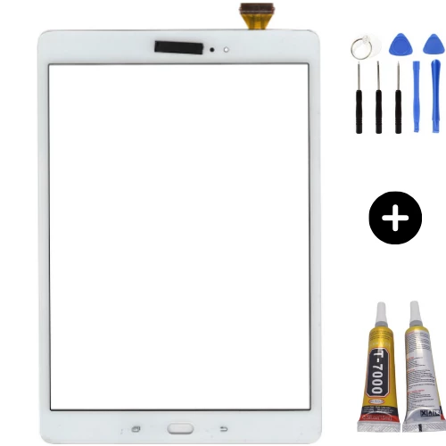 Samsung Galaxy Tab A 9.7 SM-T550 Uyumlu HK Dokunmatik Beyaz + Montaj Seti ürün görseli 1