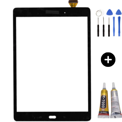 Samsung Galaxy Tab E SM-T561 Uyumlu A Kalite Dokunmatik Siyah + Montaj Seti ürün görseli 1
