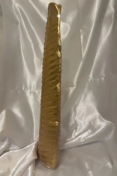 Yaprak Vazo Gold Vazo 57cm - Resim 4
