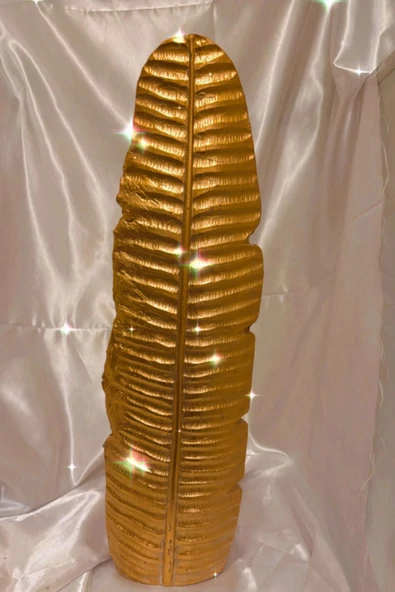 Yaprak Vazo Gold Vazo 57cm - Resim 5