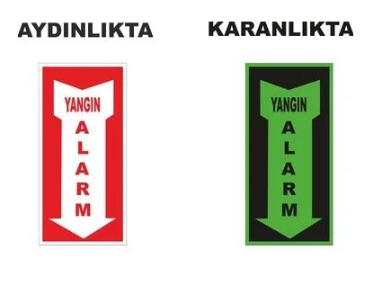 Fosforlu Yangın Alarmı Levhası ürün görseli 1