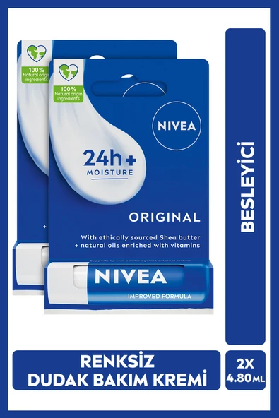 Nivea Essential Care Dudak Bakımı Stick 4.8 G x 2 ürün görseli 1