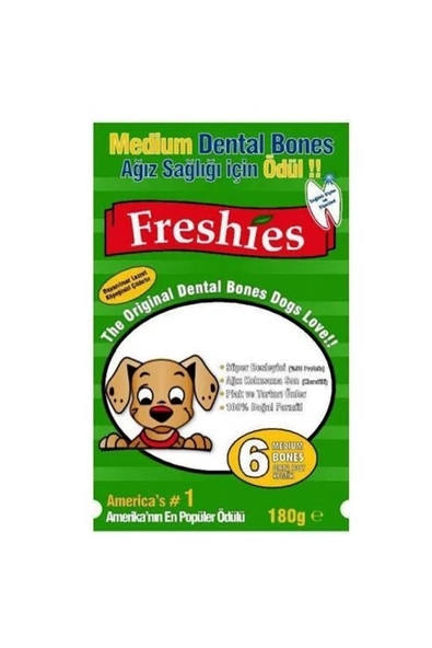 Freshy Ağız Kokusu Önleyici Yeşil Kemik - 6 Adet ürün görseli 1