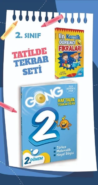 2.Sınıf Dönem Arası Tatil Seti Eğlenceli ve Eğitici 2 Kitap : Soru Bankası ve Fıkralar ürün görseli 1