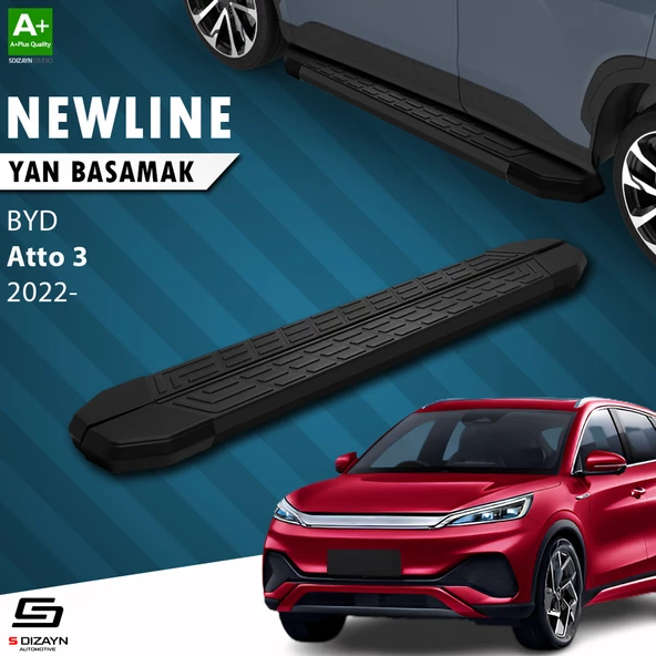 S-Dizayn BYD Atto 3 NewLine Siyah Yan Basamak 193 Cm 2022 Üzeri ürün görseli 1