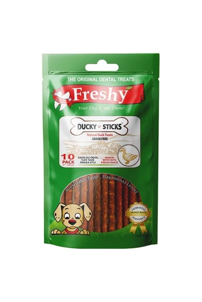 Freshy Tahılsız Ördekli Etli Sticks Köpek Ödülü 10'lu - 100 gr ürün görseli 1