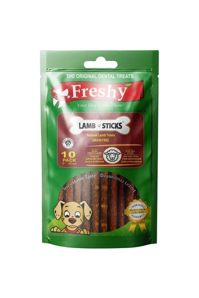 Freshy Kuzulu Tahılsız Taze Kuzu Etinden Çubuk Ödül 100 gr ürün görseli 1