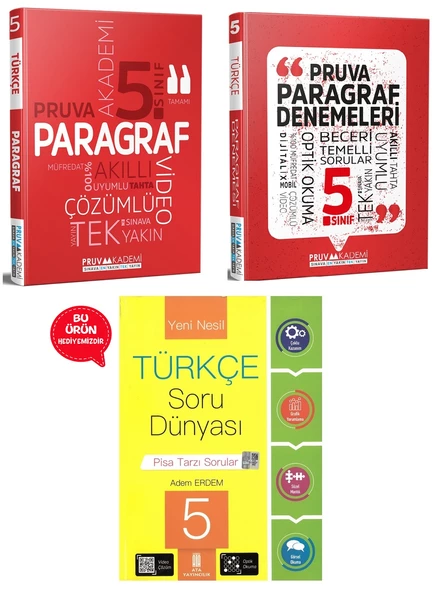 5.Sınıf Pruva Paragraf Soru Bankası +Paragraf Denemeleri (Hediyeli) ürün görseli 1