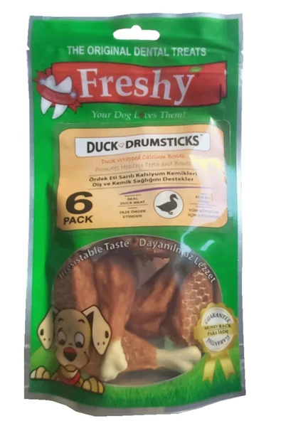 Freshy Ördek Etiyle Ördek But Köpek Ödül Kalsiyum  Kemikleri 6 Adet 90 gr ürün görseli 1