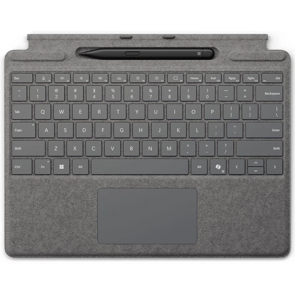 Microsoft Surface Pro Copilot+ PC (11. Nesil), Surface Pro 9, Pro 8 ve Pro X Uyumlu - Q US İngilizce Klavye ve Slim Pen 2 – 1 Yıl Garanti – Gri - 8X6-00214 ürün görseli 1