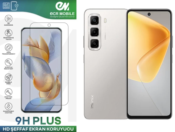 Infinix Hot 50 4G Ekran Koruyucu 9H Esnek Nano Cam Tam Uyumlu Şeffaf ürün görseli 1