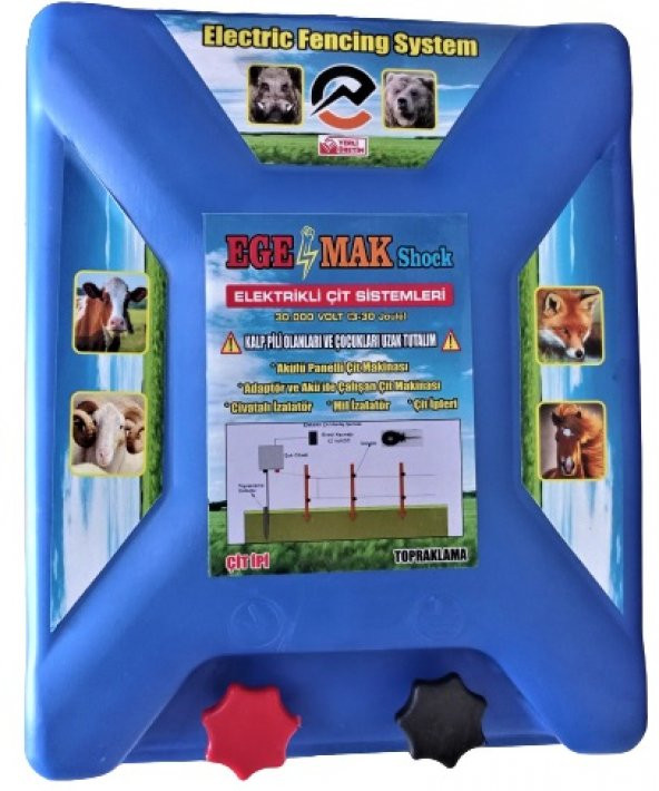 Elektrikli Çit Sistemi Full Set Güneş Panelli Akü İzalatör İpli Kablo ürün görseli 1