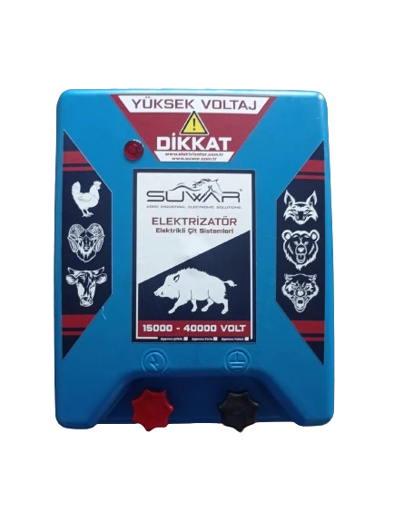 Elektrikli Çit Makinası Domuz İnek Koyun Keçi ve Yabani Hayvan Kovucu Sistem ürün görseli 1