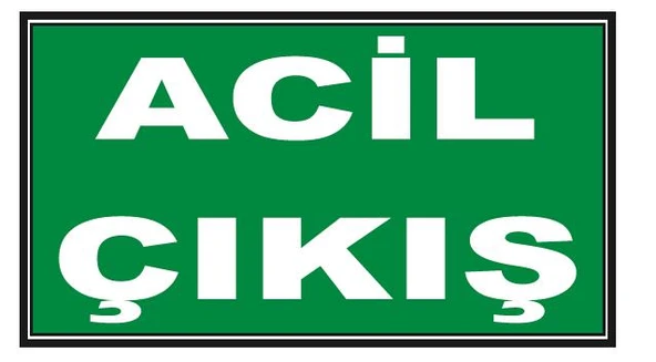 Fosforlu Acil Çıkış Levhası  - Fotolümenli ürün görseli 1