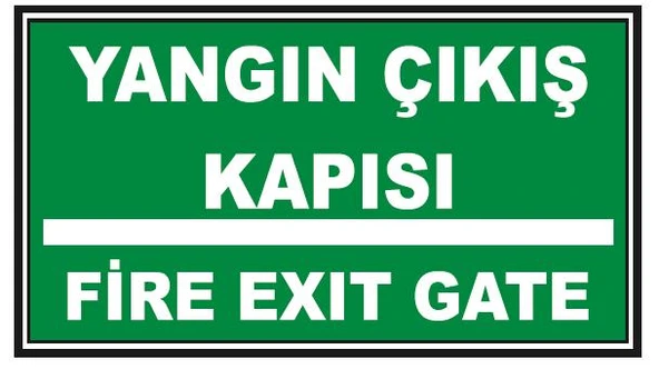 Fosforlu Yangın Çıkış Kapısı- Fire Exit Levhası  - Fotolümenli ürün görseli 1