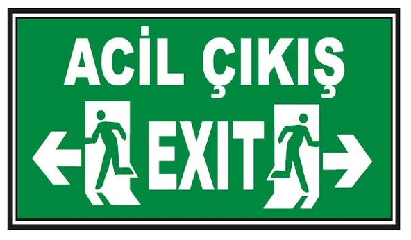 Fosforlu Acil Çıkış - Exit Levhası  - Fotolümenli ürün görseli 1