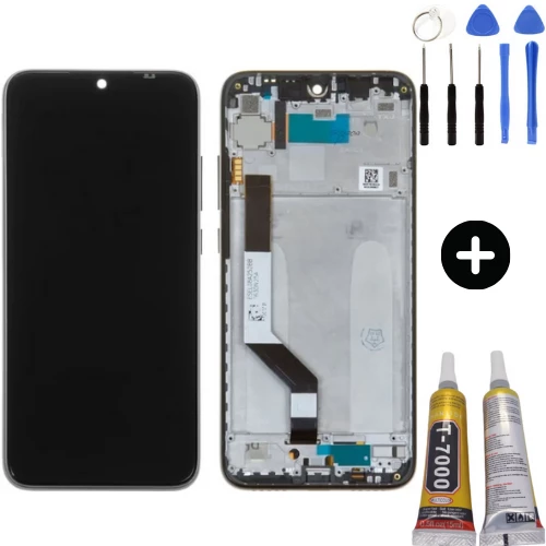 Xiaomi Redmi Note 7 Uyumlu Çıtalı A Kalite Lcd Ekran Dokunmatik Siyah + Montaj Seti ürün görseli 1