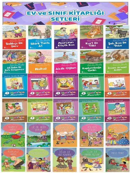 1.Sınıflar İçin Ev ve Sınıf Kitaplığı 30 lu Hikaye Seti (16 Sayfa) ürün görseli 1