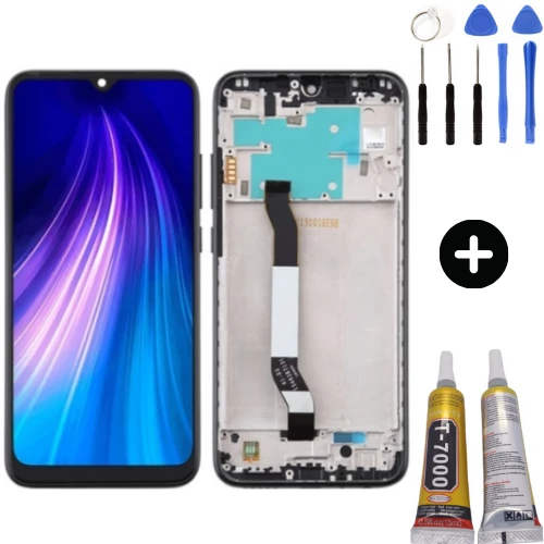 Xiaomi Redmi Note 8 Uyumlu Çıtalı OLED Lcd Ekran Dokunmatik Siyah + Montaj Seti ürün görseli 1