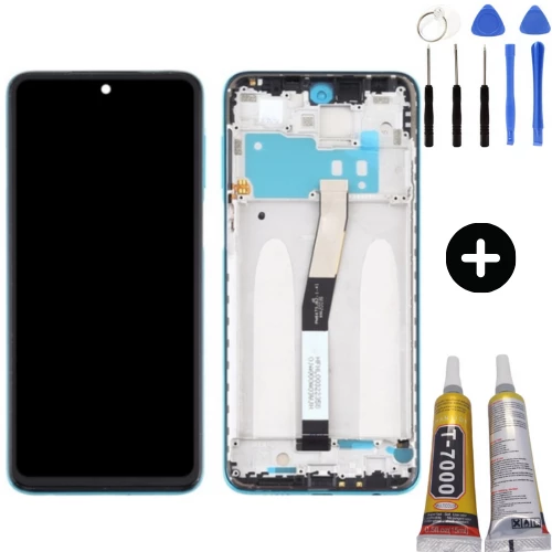 Xiaomi Redmi Note 9 Pro Uyumlu Çıtalı HK Lcd Ekran Dokunmatik Mavi + Montaj Seti ürün görseli 1