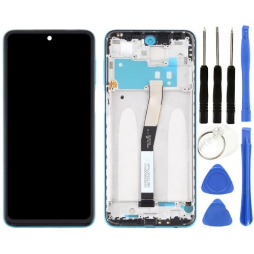 Xiaomi Redmi Note 9 Pro Uyumlu Çıtalı HK Lcd Ekran Dokunmatik Mavi + Tamir Seti ürün görseli 1