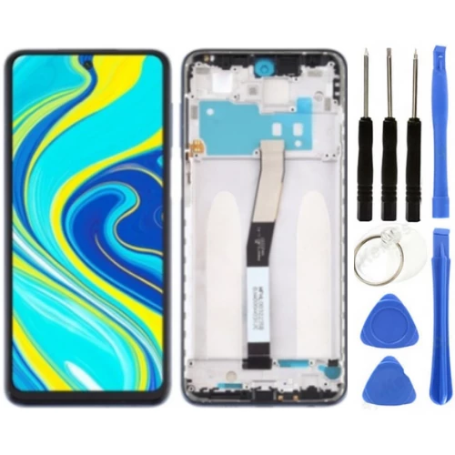 Xiaomi Redmi Note 9S Uyumlu Çıtalı HK Lcd Ekran Dokunmatik Siyah + Tamir Seti ürün görseli 1