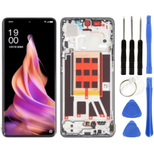 Oppo Reno 9 Pro Uyumlu Çıtalı HK Lcd Ekran Dokunmatik + Tamir Seti ürün görseli 1
