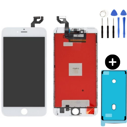 iPhone 6S Plus Uyumlu Lcd Ekran Dokunmatik Beyaz + Montaj Seti ürün görseli 1