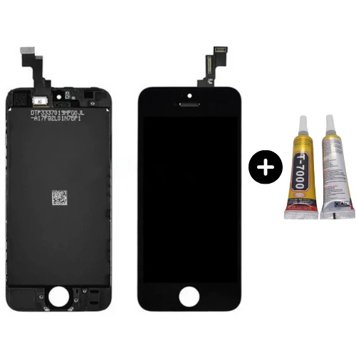 iPhone 5S Uyumlu A Kalite Lcd Ekran Dokunmatik Siyah + B7000 ürün görseli 1
