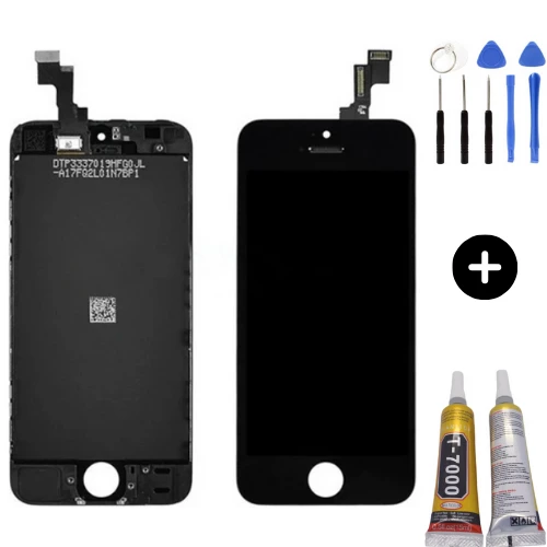 iPhone 5S Uyumlu Lcd Ekran Dokunmatik Siyah + Montaj Seti ürün görseli 1