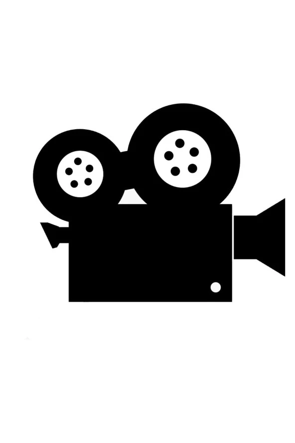 Sinema Kamera Figürlü Gümüş Broş Rozet - Resim 2