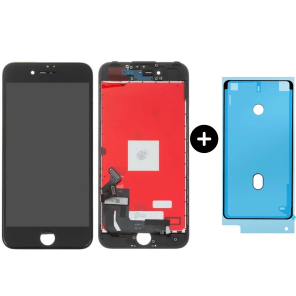 iPhone 7 Uyumlu HK Lcd Ekran Dokunmatik Siyah + Sıvı Ve Toza Dayanıklılık Bandı ürün görseli 1